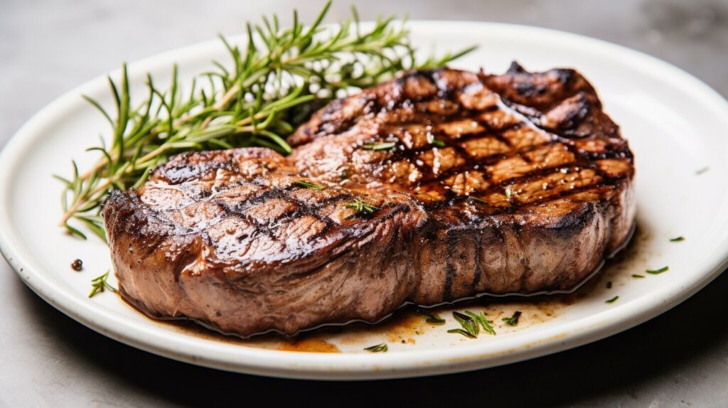 grilled steak with perfect grill marks